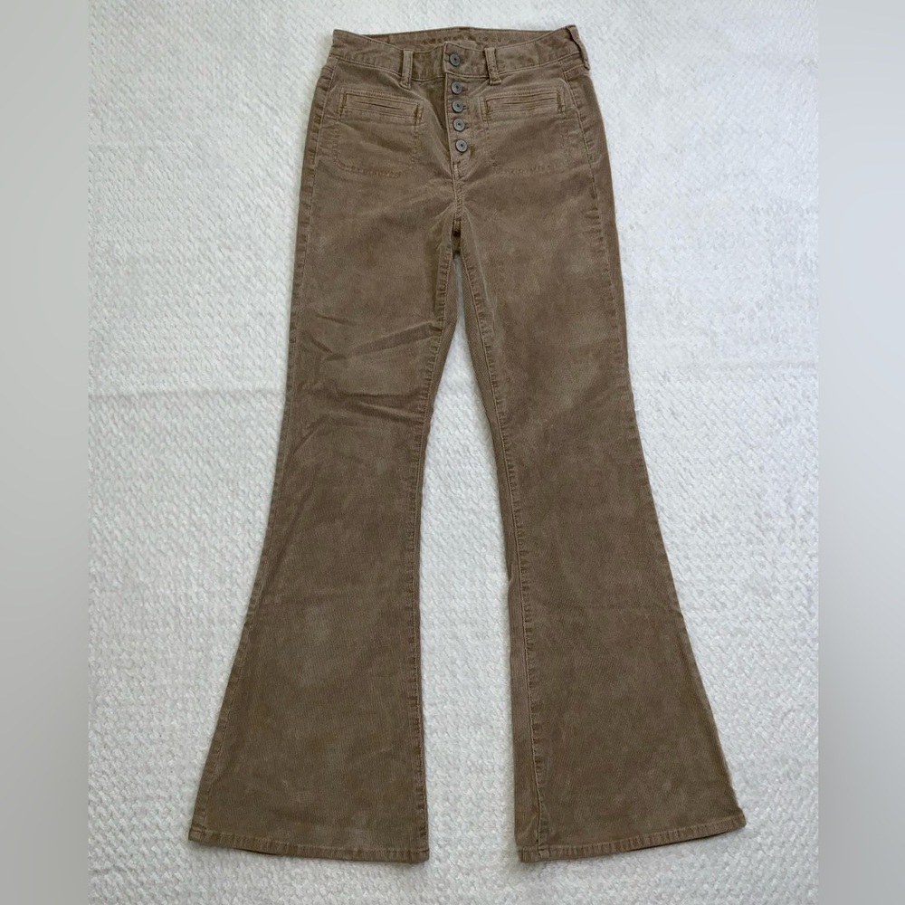 American Eagle Outfitters Brown Corduroy Flare Pants